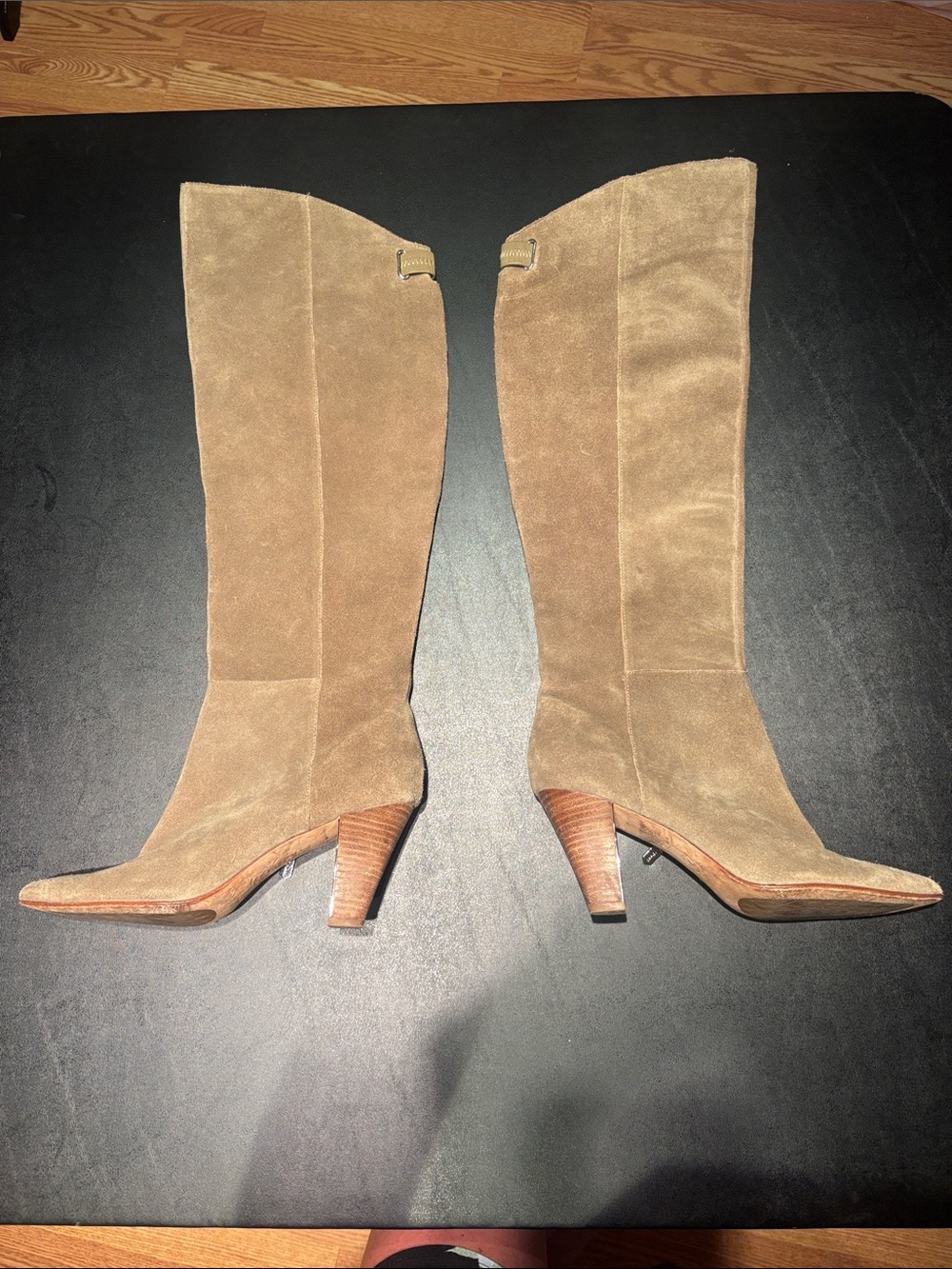 Donald J. Pliner Camel Suede Over-the-Knee Boots